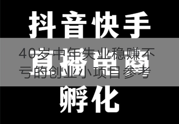 连云港40岁中年失业稳赚不亏的创业小项目参考
